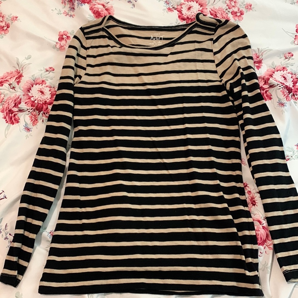 J. Crew striped long sleeve tee size medium